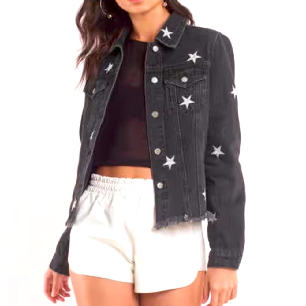 🖤 STAR BLACK JEAN JACKET